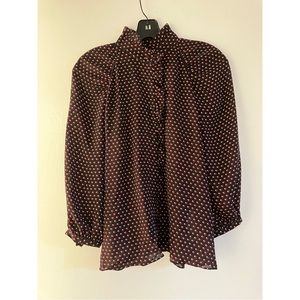 Frame heart print blouse